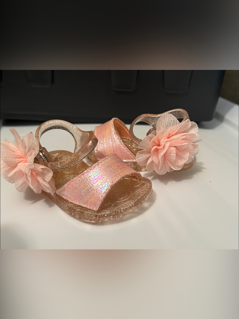 Girls' Pink Floral Jelly Sandals BRAND NEW!